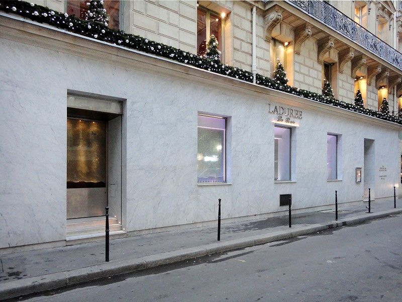 Blanc de Carrare - Ladurée le Bar Champs Elysées - Agence Roxane Rodriguez